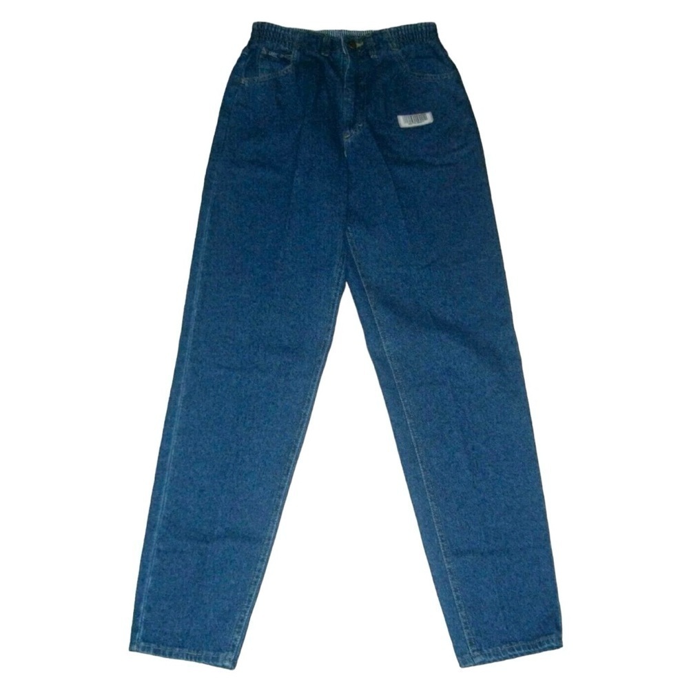 Vintage 80's Lee Mom Jeans Elastic Riders Relaxed Fit Tapered Deadstock 10 Long